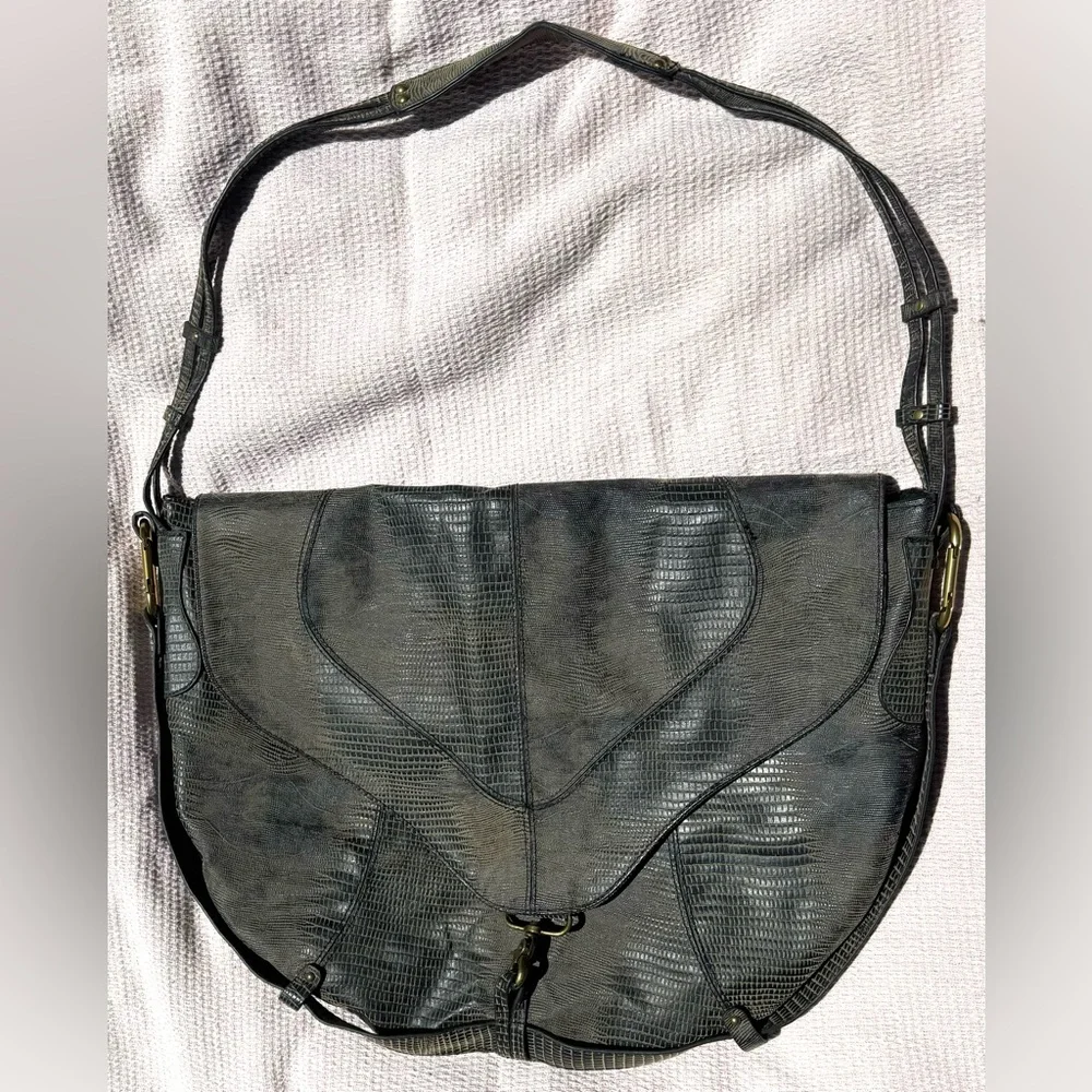 Deena & Ozzy Reptile Hobo Bag